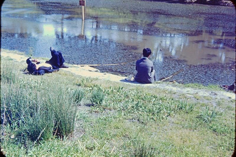 #89 Fukuoka. Boys fishing, 1950