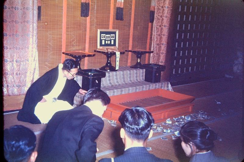 #90 Nikko. Inside shrine, 1950