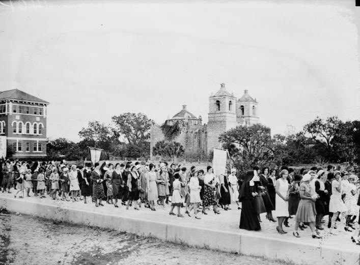 #13 Feast of Christ the King procession from St. John’s Seminary, 1930s.