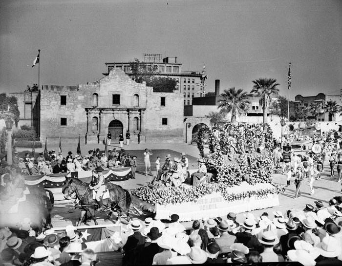 #56 Various floats in the 1937 Battle of Flowers Parade, 1937