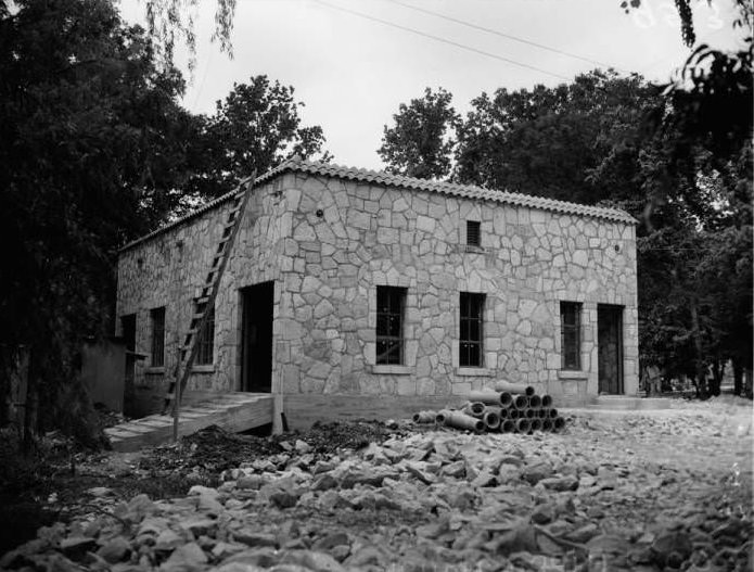 #58 Hippopotamus building at the San Antonio Zoo during construction, 19363