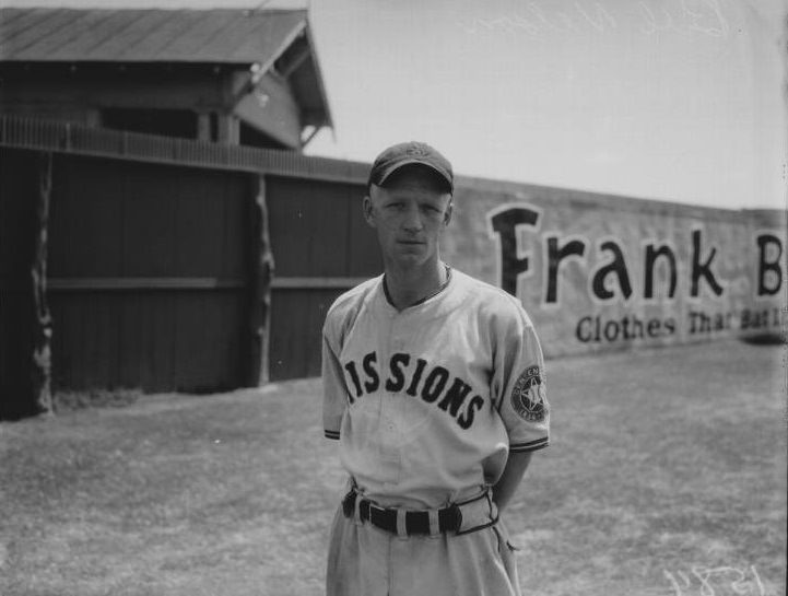 #65 Portrait of Bill Nelson, a baseball player for the San Antonio Missions, 1937