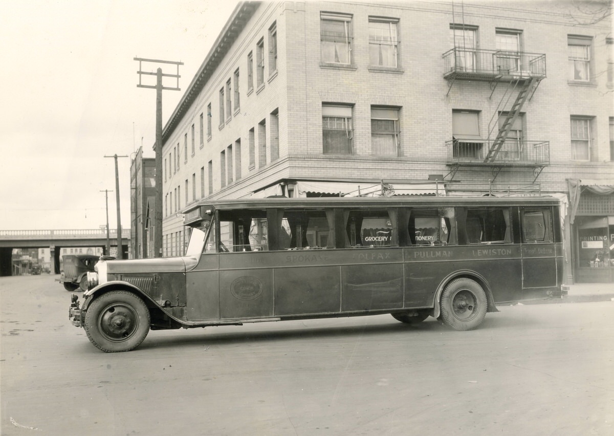 #3 1926 Interstate Coach Company bus, Spokane, 1926
