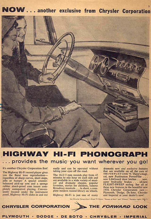 Highway Hi-Fi: When Cars had Built-in Vinyl Record Players Vehicles &; Transportation