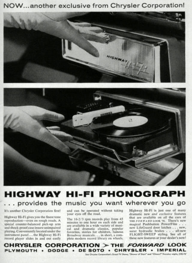 Highway Hi-Fi: When Cars had Built-in Vinyl Record Players Vehicles &; Transportation