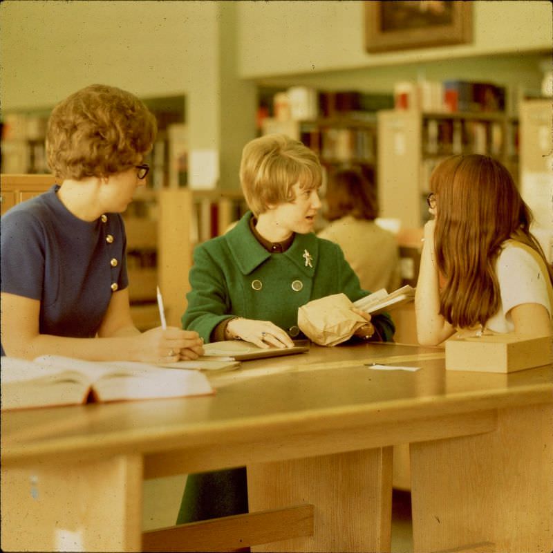 #5 Students in library, December 1969