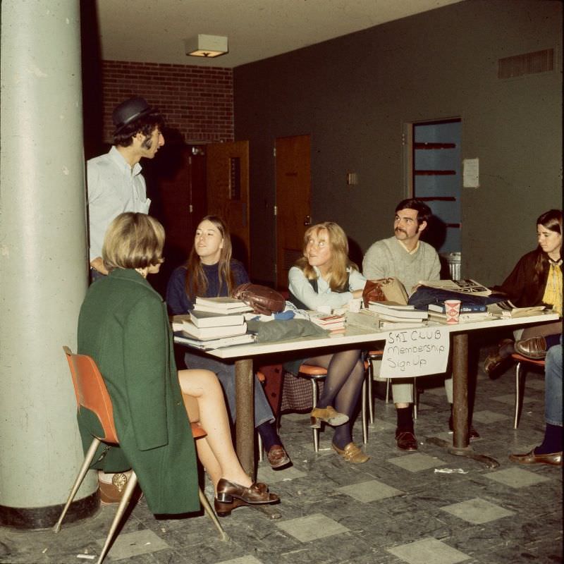 #11 Students in lounge, December 1969
