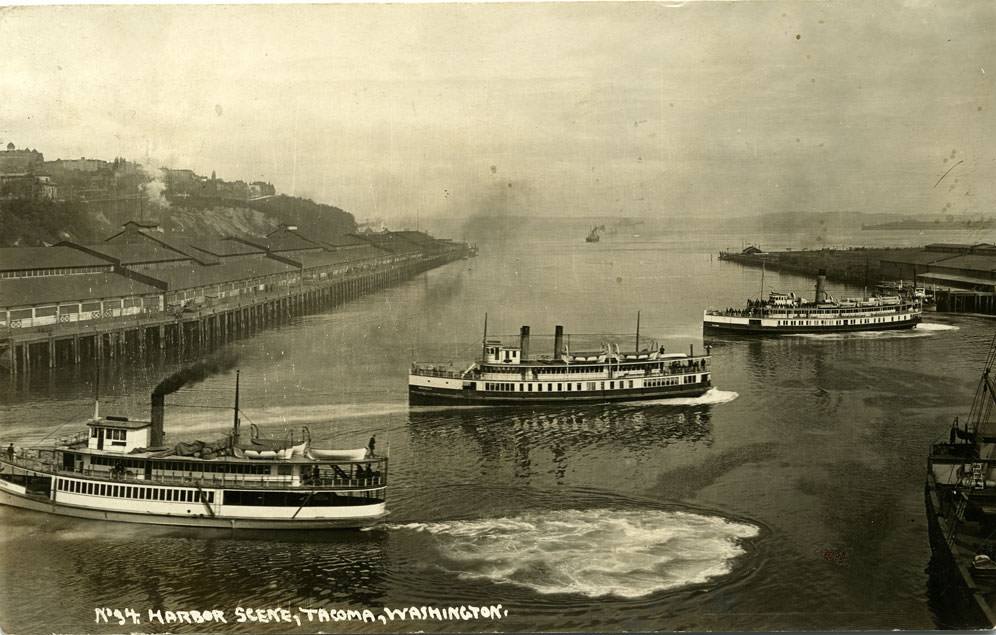 #17 Harbor Scene, Tacoma, Washington, 1910