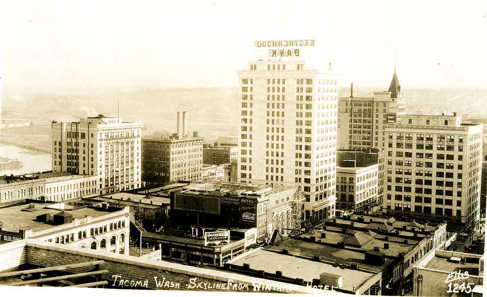 #25 Tacoma, Wash. skyline from Winthrop Hotel, 1940