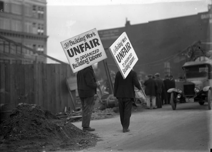 #36 Union Pickets, Tacoma, 1925