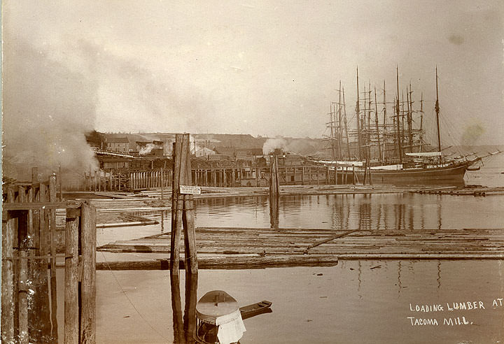 #43 Loading Lumber at Tacoma Mill, 1892