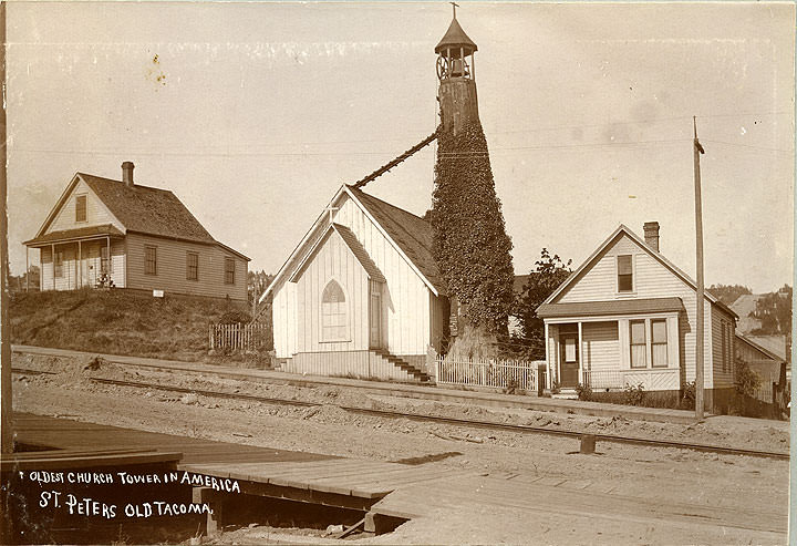 #52 Oldest Church Tower in America, St. Peters, Old Tacoma, 1892