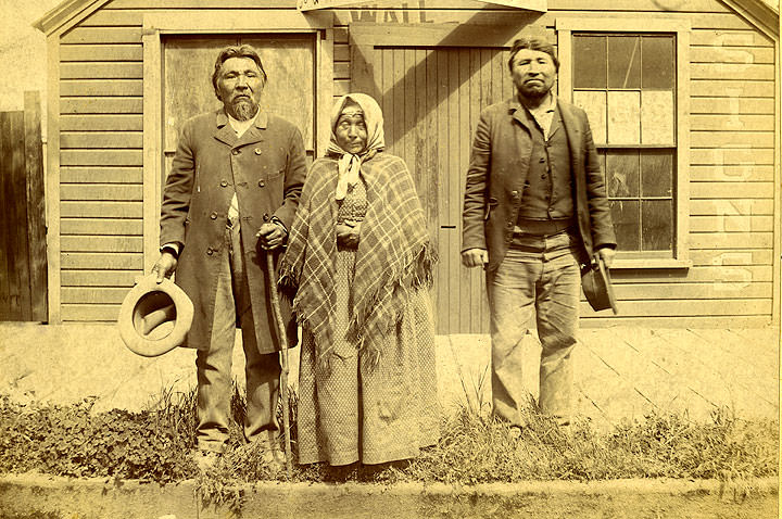 #54 Two Men and Woman, Puyallup, Tacoma, 1894