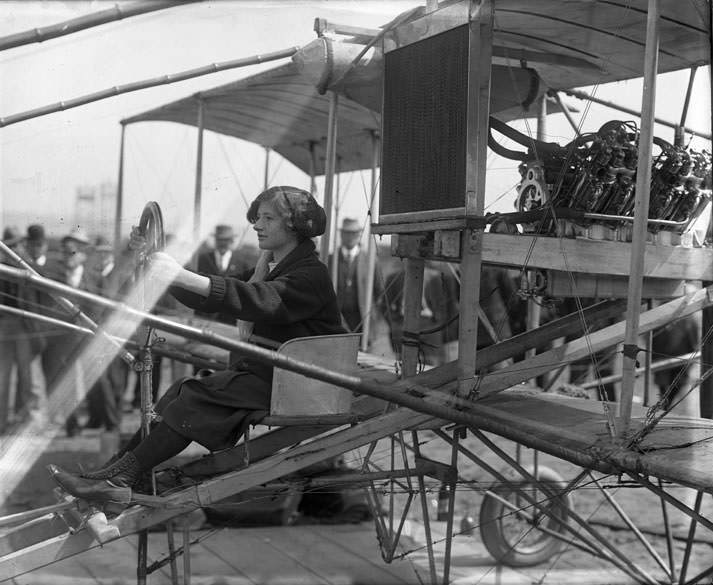#2 Woman in Harvey Crawford’s Biplane, Tacoma, 1912