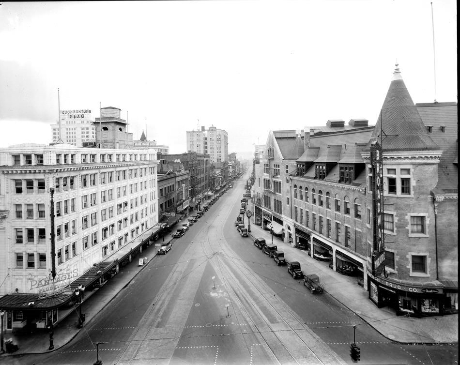 #56 Looking South on Broadway For Tacoma Gas Co., 1927