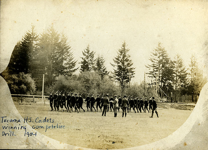 #75 Tacoma H. S. Cadets / winning competitive / drill, 1904