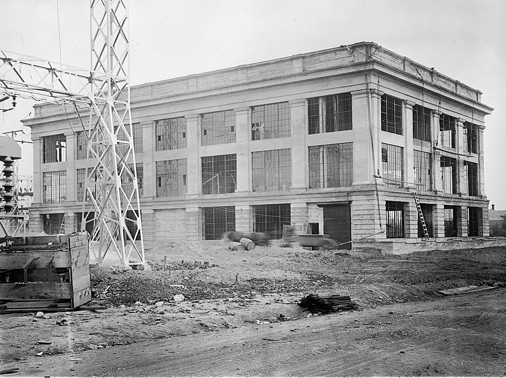 #61 Cushman Substation nearing completion, Tacoma, 1925