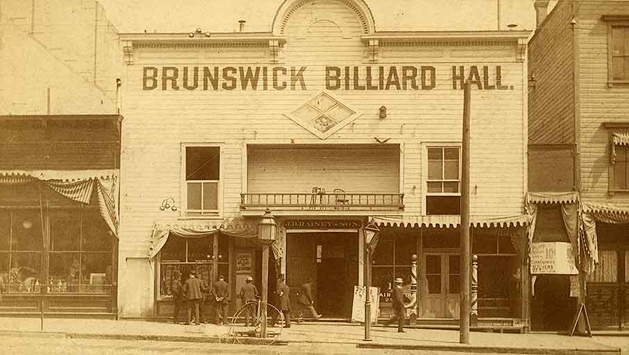 #86 Brunswick Billiard Hall, 1307 Pacific Ave, Tacoma, 1892