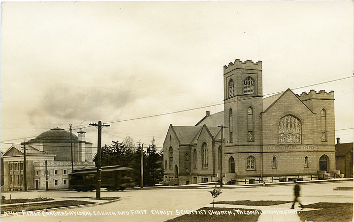 #57 First Congregational Church and First Christ Scientist Church, Tacoma, 1910