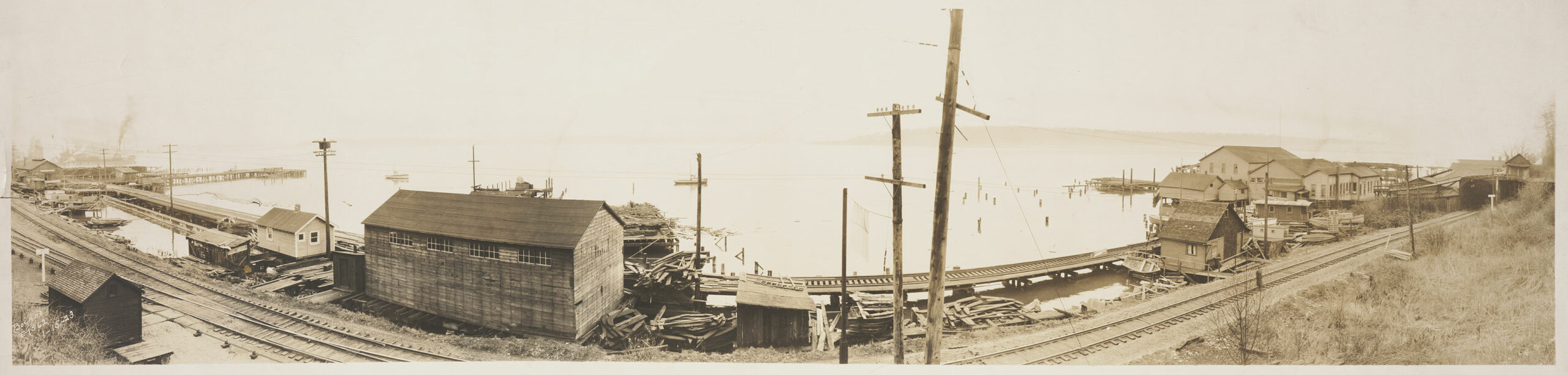 #19 Panoramic view of the site of the former Tacoma Mill Company mill, 1923