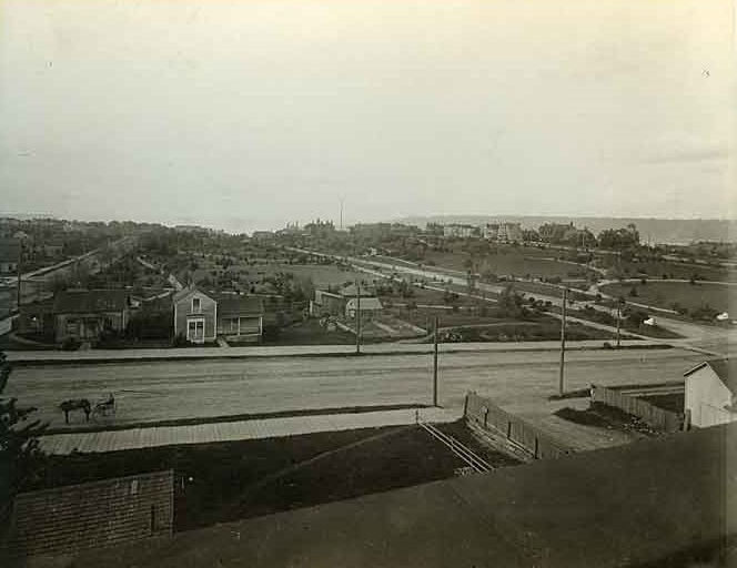 #113 Wright Park, Looking north from 6th Avenue, Tacoma, 1900