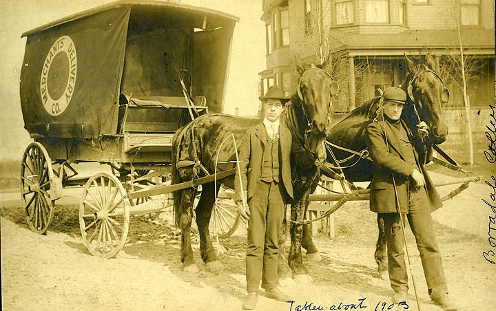 Merchants’ Delivery Co. Horse-drawn Wagon, Tacoma, 1903