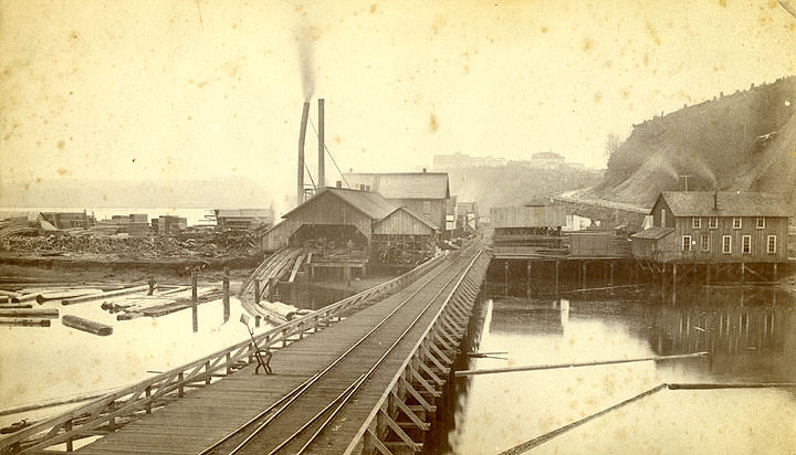 #84 M[iles] F. Hatch Mill, Old Town, Tacoma, 1885