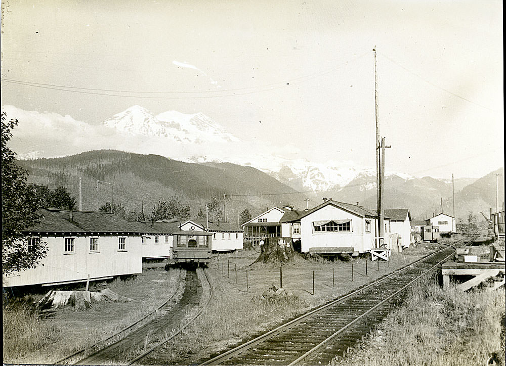 #55 St. Paul & Tacoma Lumber Co., logging Camp, 1935
