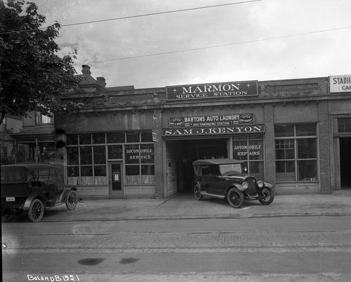 #159 Sam J. Kenyon, Auto Repair, and Barton’s Auto Laundry and Simonizing Station, 218-220 St. Helen’s Avenue, Tacoma, 1919