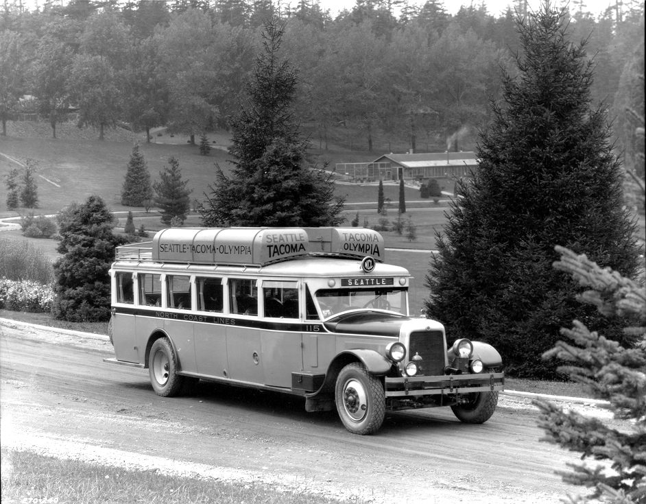 #131 Motor Bus at Point Defiance Park, 1927