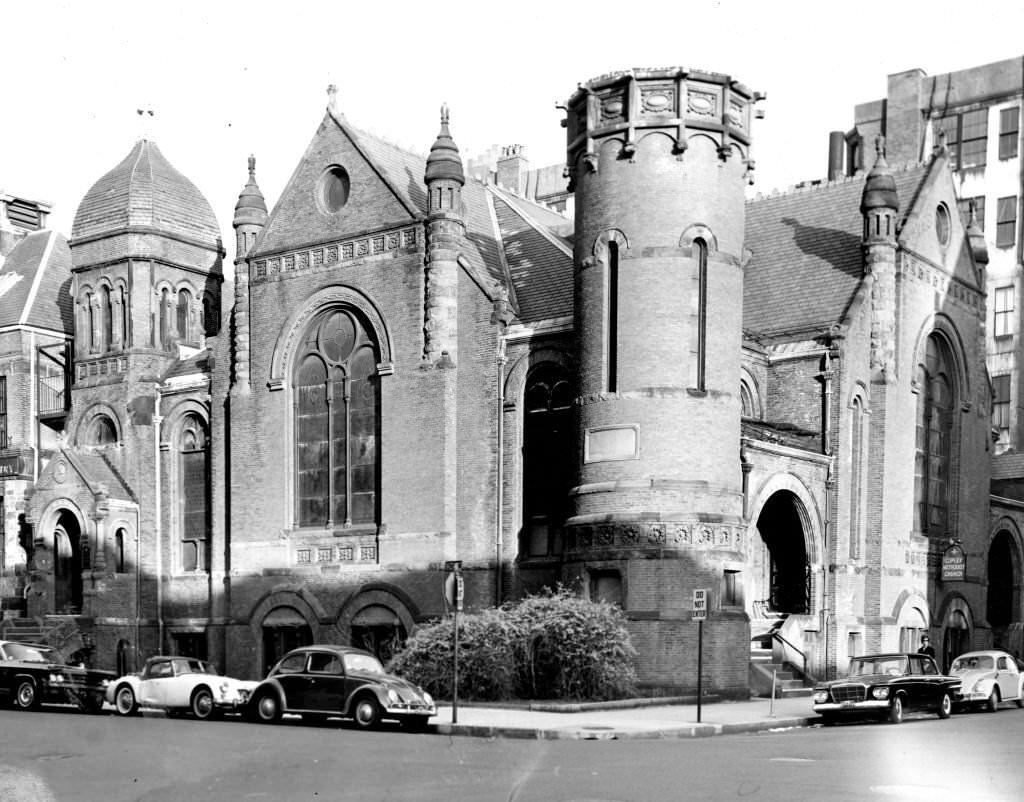 #128 Copley Methodist Church at the corner of Newbury and Exeter Streets in Boston, May 3, 1964.