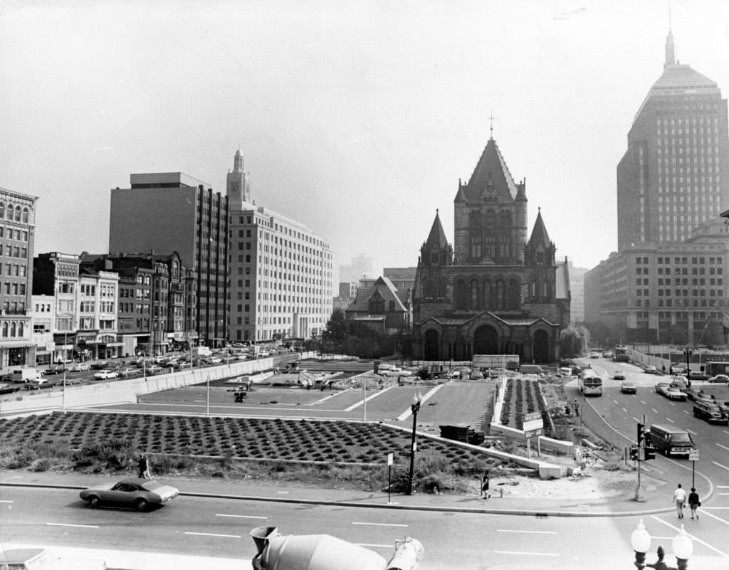#256 Copley Square, from the second floor of the Boston Public Library, in Boston on Sept. 15, 1969.