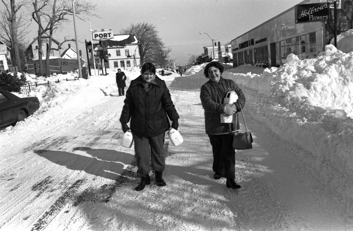 #18 Helen Reynolds and Dorothy Carusone returned home from picking up milk in Dorchester.