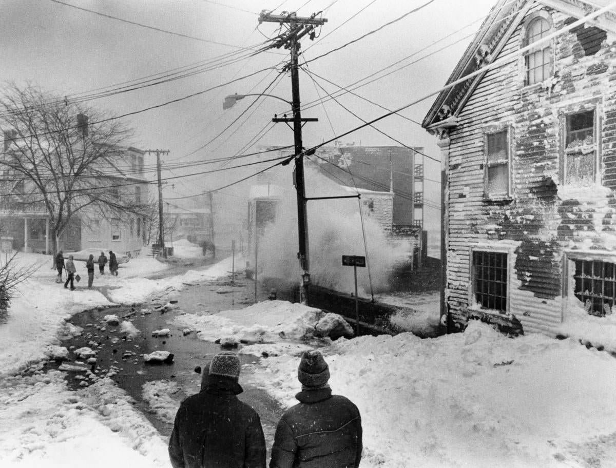 #21 Waves crashed up on Front Street in Marblehead on Feb. 7.