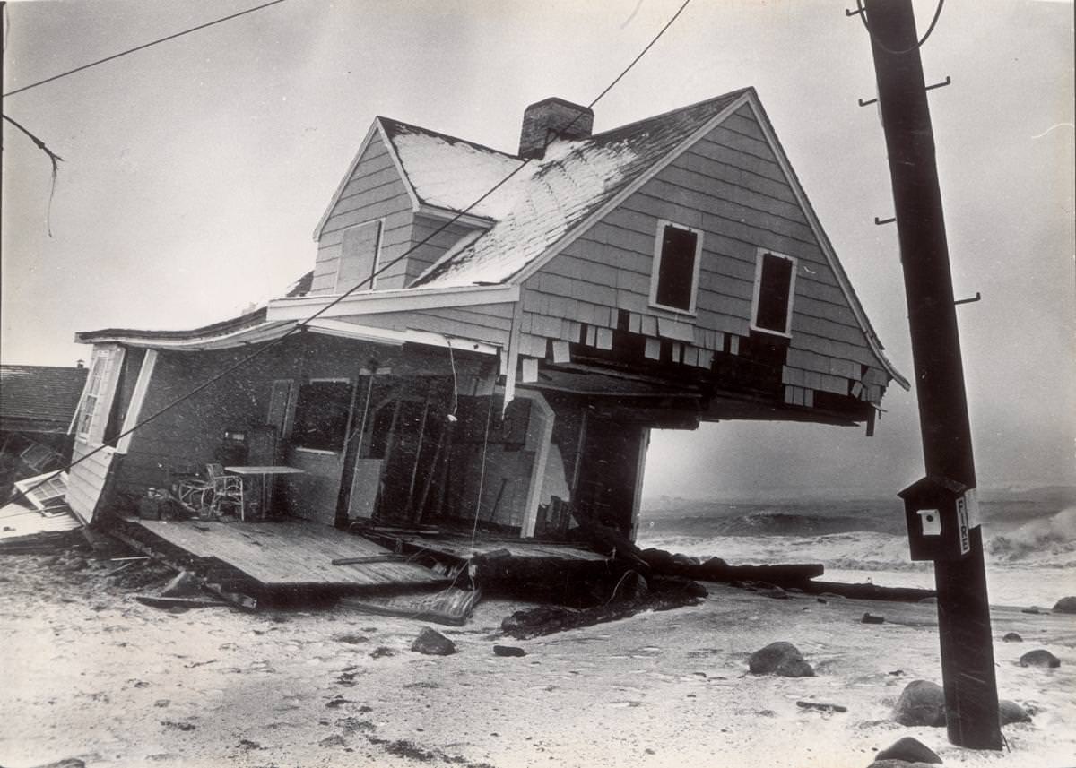 #26 More than 25 houses, including this one, were demolished on Scituate’s Peggotty Beach during the blizzard.