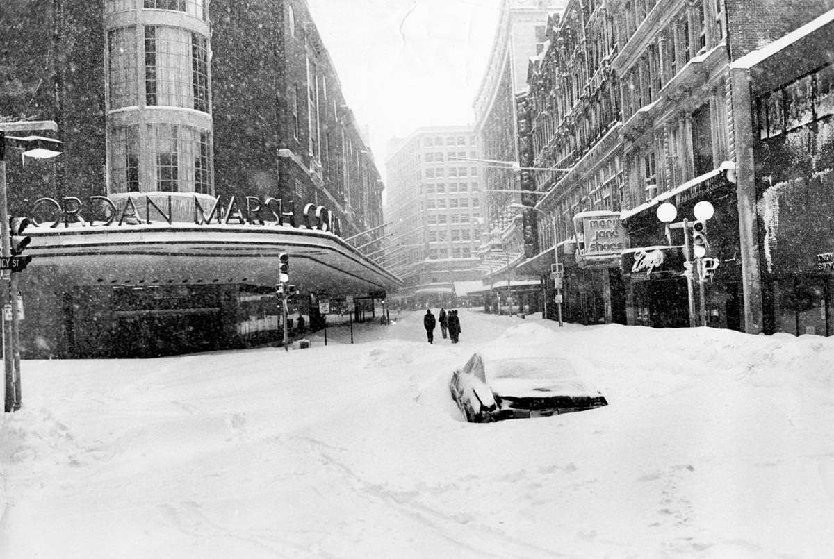 #7 Boston’s Washington Street was buried in snow on Feb. 6, during the blizzard.
