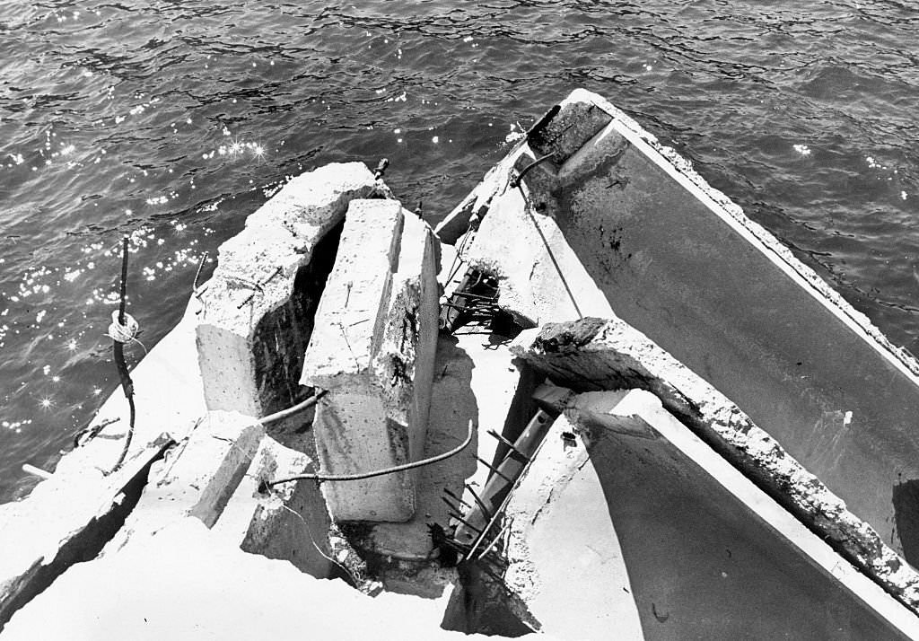 #89 Fishing pier at Boston’s Castle Island toppled into the harbor during a record-setting blizzard in February 1978.