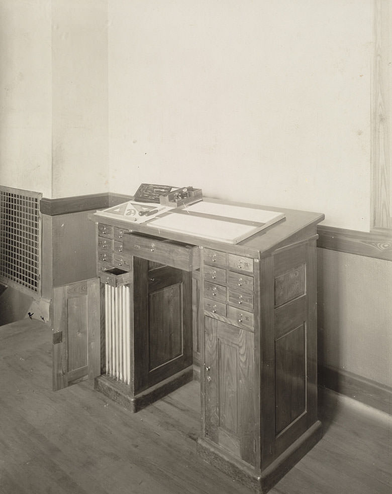#11 Drafting desk of Evening Industrial School