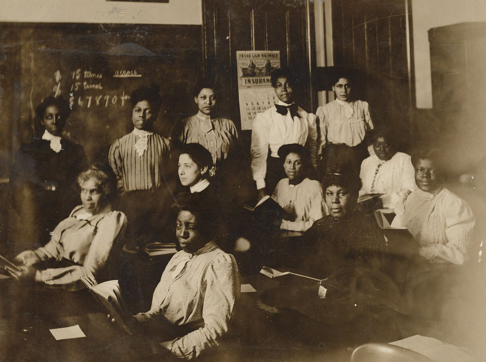 #2 12 women students in a classroom