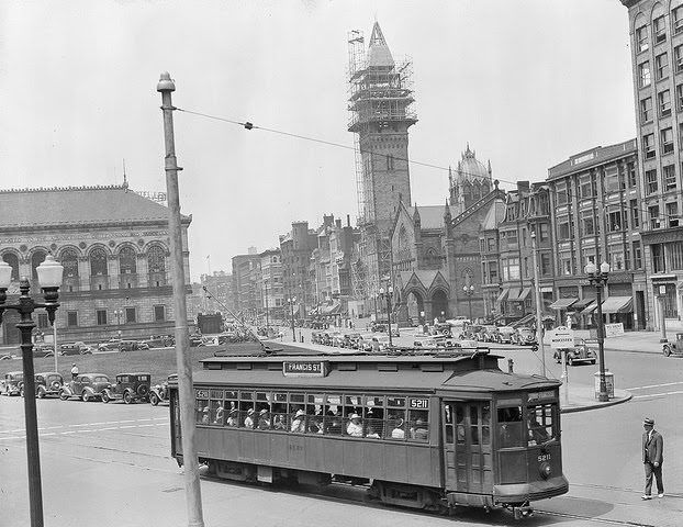 #51 New Old South Church Tower under construction, 1937.