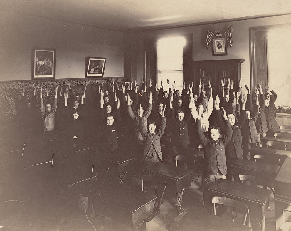 Rare Historical Photos of Students of Boston&;s Schools Exercising in the 1890s Sports