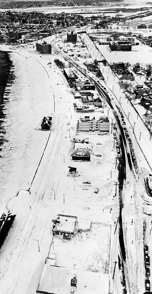 #116 Revere Beach Boulevard in Revere, is covered in snow, 1978.