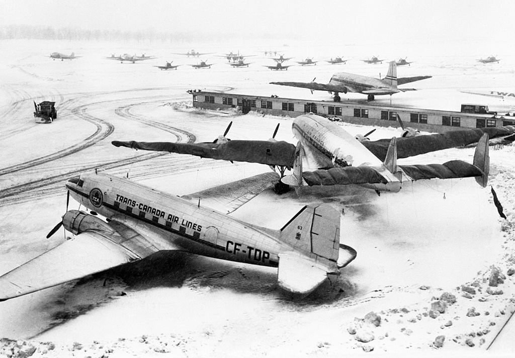 #73 The third snowstorm in 10 days halted air transport operations at Logan Airport in Boston.