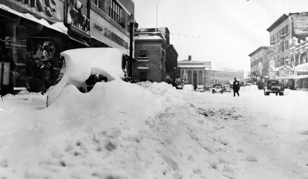 #74 Concord Street is covered in snow, December 1947.