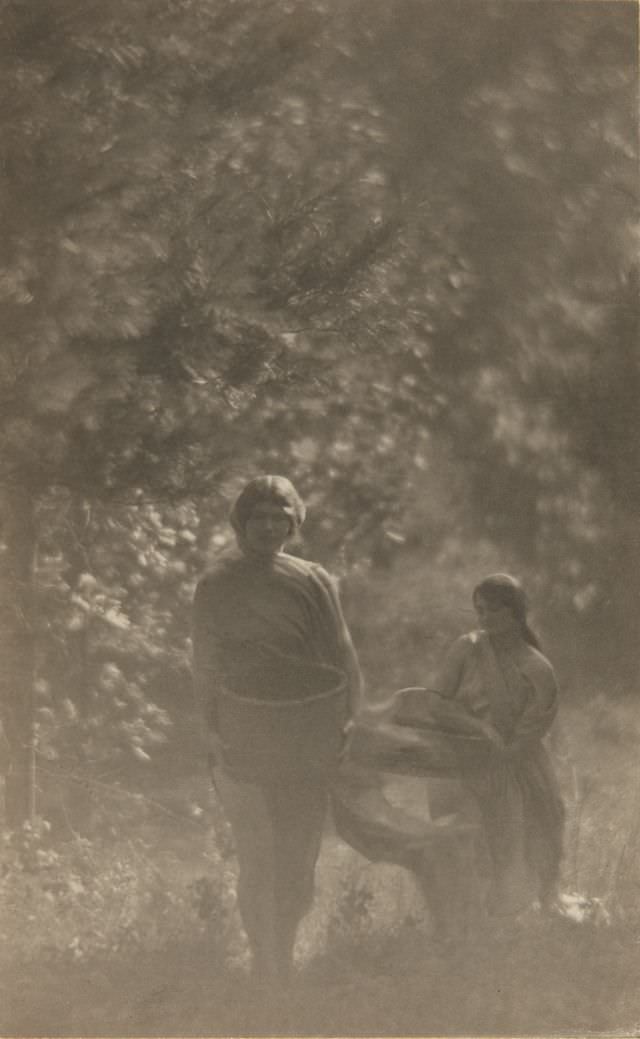 #38 Two women in an orchard, circa 1910