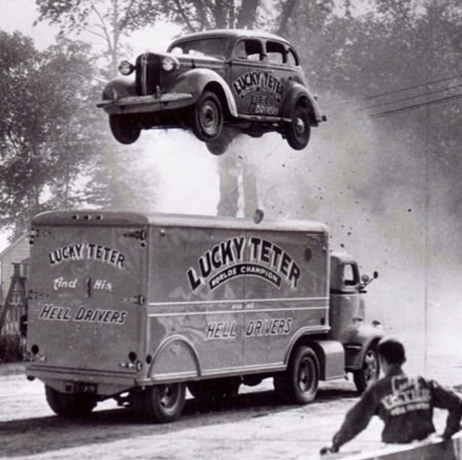 The Daredevil Stunt Drivers who entertained Crowds by Crashing Cars and flying Cars Weird