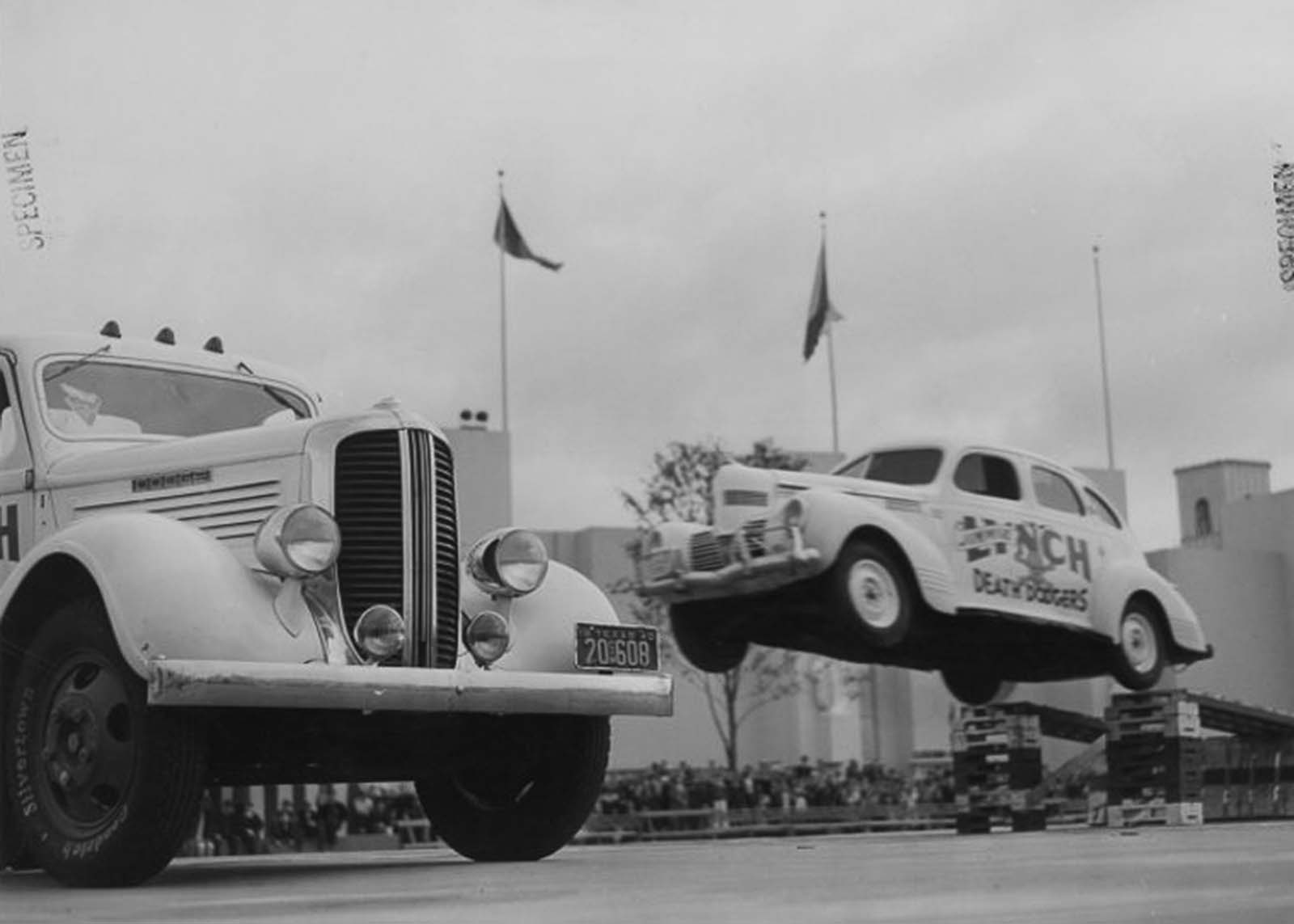 The Daredevil Stunt Drivers who entertained Crowds by Crashing Cars and flying Cars Weird