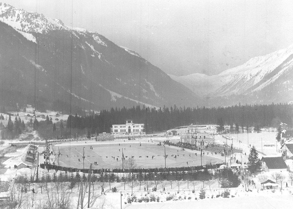 #4 The Olympic Stadium at Chamonix, France, is seen in 1924.