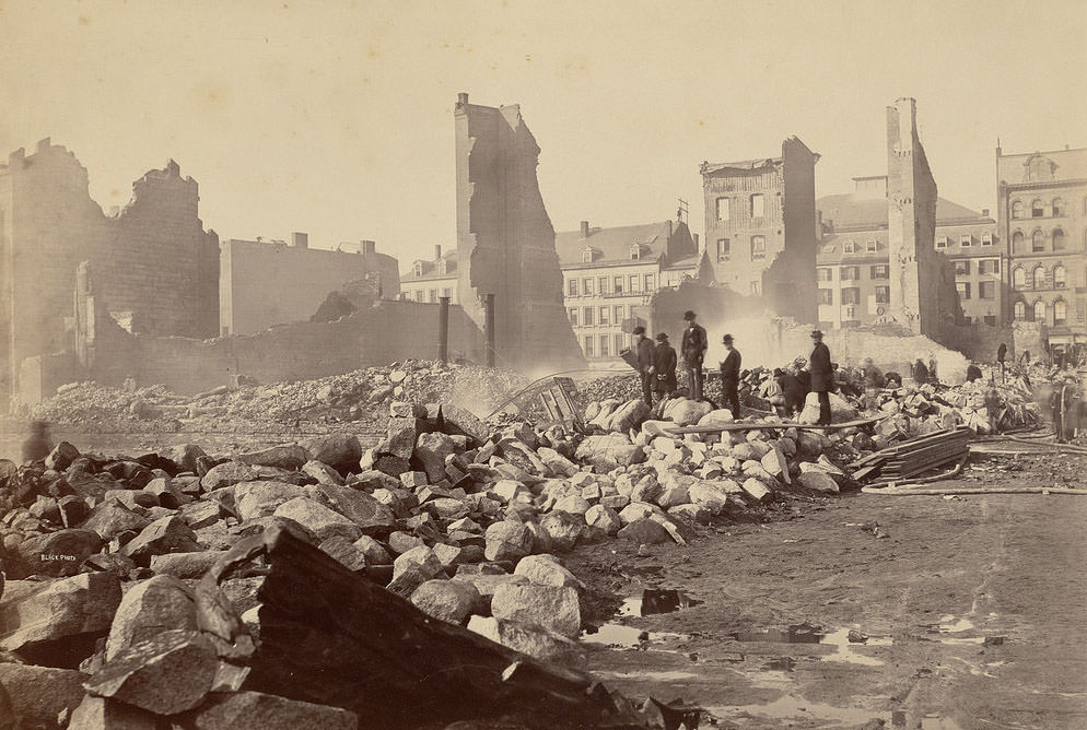 #6 Remains of Donahoes block, Franklin Street.