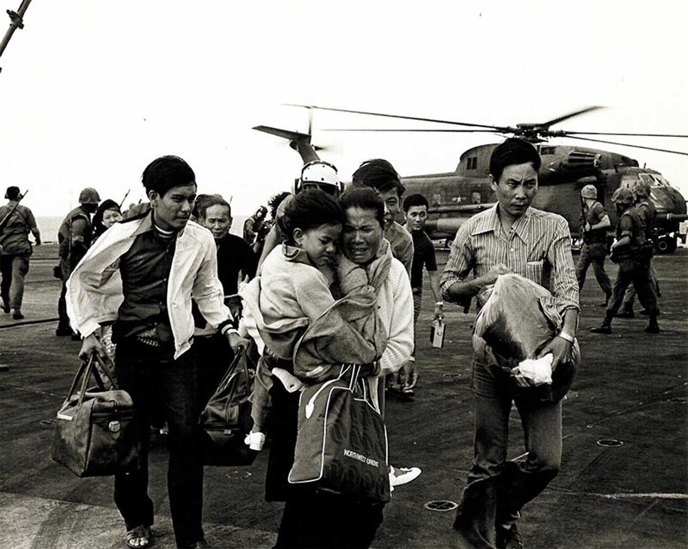 #12 When US Military pushed Helicopters overboard to make room for Vietnam War evacuees, 1975 #12 Vietnam W